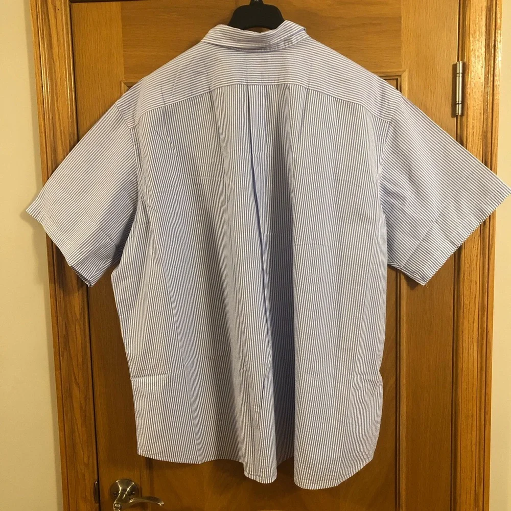 NWOT Polo Ralph Lauren RL Untucked Fit Seersucker Short Sleeve Shirt Sz 5XB 5XL - Picture 7 of 8